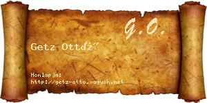 Getz Ottó névjegykártya